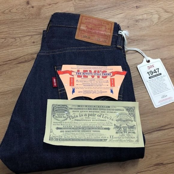 Levis x Tom Sachs 1947 501 XX Made In Japan LVC Vintage 27x32 Hidden Rivets Nike